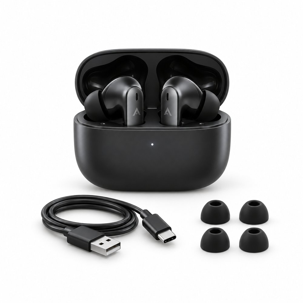 Auralux Buds Pro ANC Wireless Earbuds with Wireless Charging