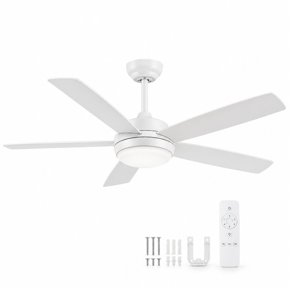 Voltix 56" Energy-Saving Ceiling Fan - White