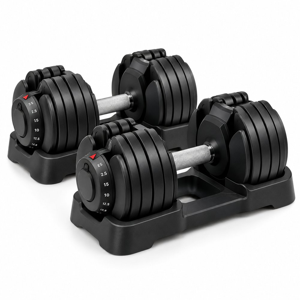 Kinetiq Adjustable Dumbbell Set - 20kg Pair with Case