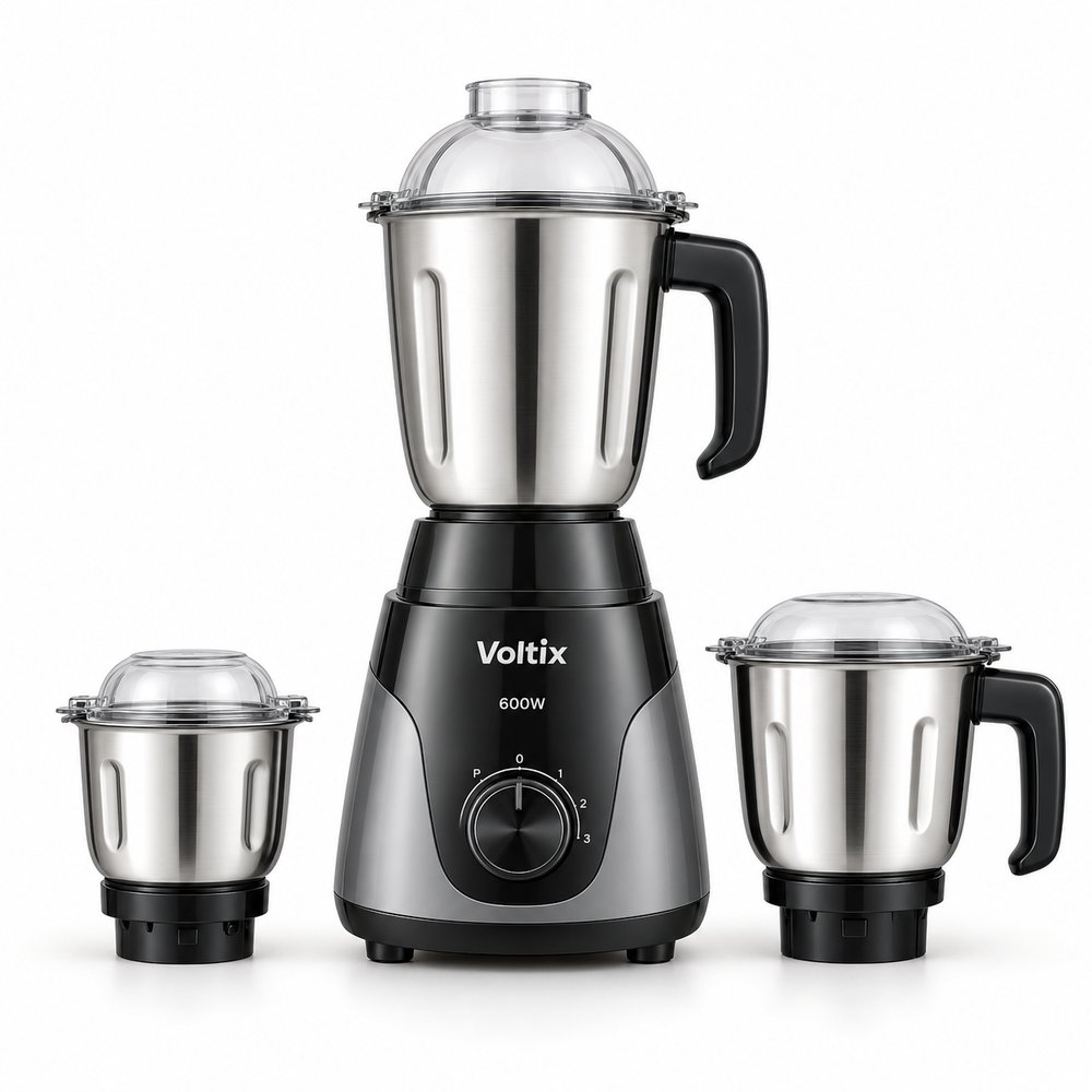 Voltix 600W 3-in-1 Blender and Grinder with 3 Jars