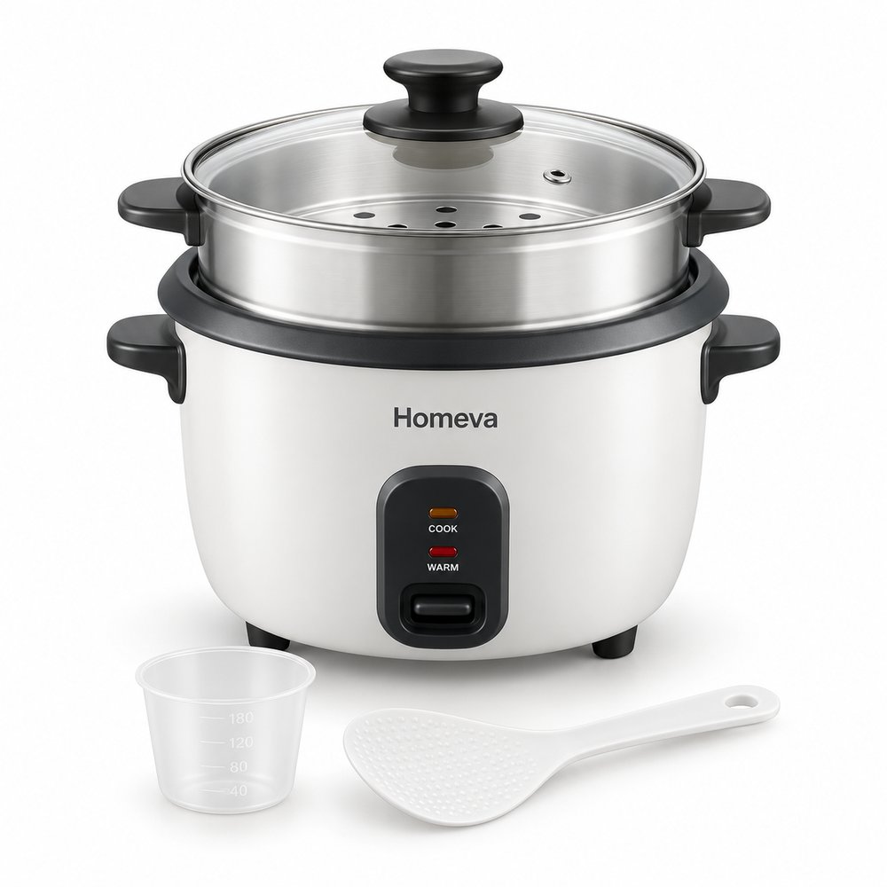 Homeva 1.8L Electric Rice Cooker with Steamer Tray