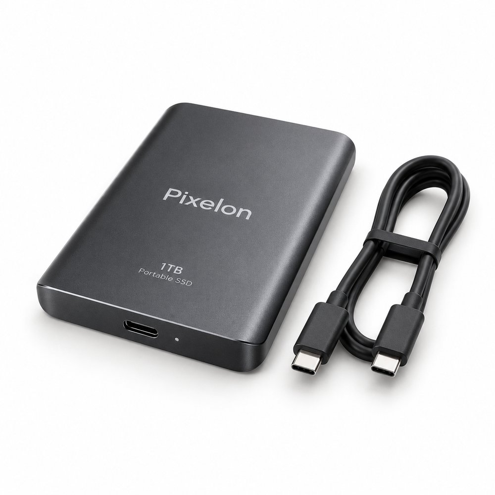 Pixelon 1TB Portable SSD, USB 3.2, up to 1000MB/s