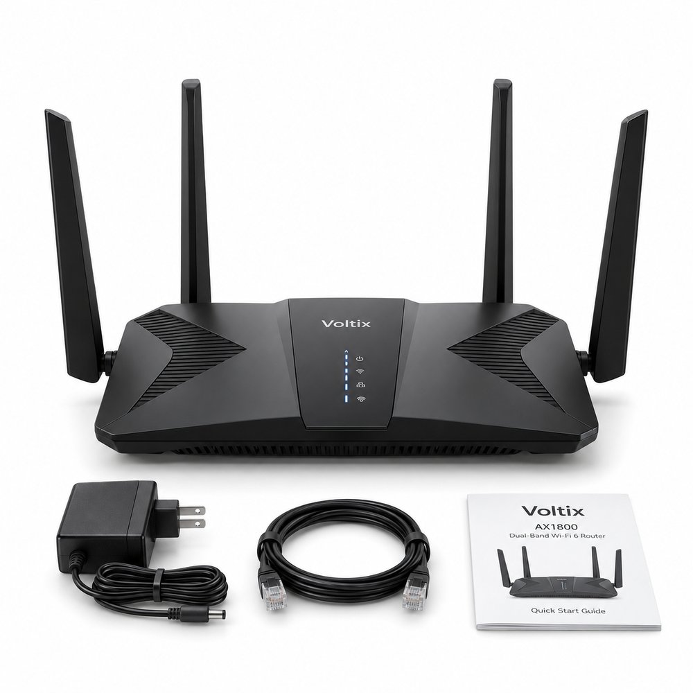 Voltix AX1800 Dual-Band Wi-Fi 6 Router