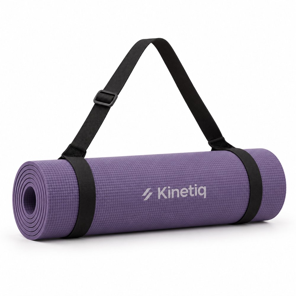 Kinetiq 6mm Non-Slip Yoga Mat with Carry Strap