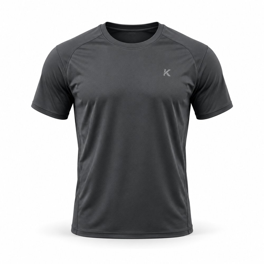 Kinetiq Dry-Fit Gym T-Shirt - Charcoal